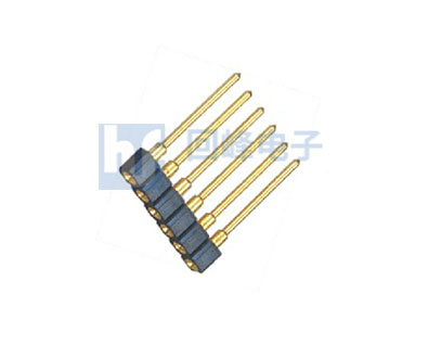 2.54MM 單排 S/T 端子長(zhǎng)：10.3MM 圓孔排母